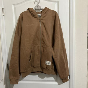 Brown Zip-Up Hoodie